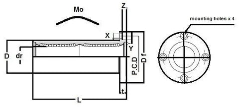 NB SMSF13WUU 13mm Slide Bush Linear Motion Miniature Bushings Bearing technical diagram with dimensions and mounting holes