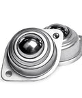 Close-up of 10 Pcs 1/3 Inch Mini Nylon Ball Transfer Bearings White Roller Ball Units for Tables Conveyors Furniture Wheelchairs