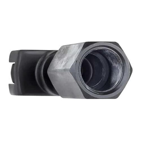 Close-up of Pilot Bearing Puller Attachment For Slide Hammer, 2-Jaw Puller Pilot Bearing Removal Tool, metal threaded design visible
