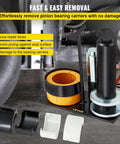 Carrier & Pinion Bearing Puller, Compatible with Dana 30,40,50,60,70, 80, Ford 10.25" Bearings, shown with clamshells and tools