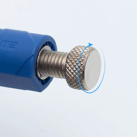 Close-up of quick release mechanism on Effortless 11 Inch Quick Release Pocket Hole Clamp Set For 90 Degree Corner Joints