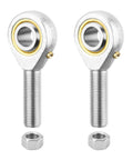 POSB8 Rod End Bearing with 1/2 Inch Bore and 1/2-20 Right Hand Thread, Self Lubricating Male Heim Joint Rod Ends with Jam Nuts, 2pcs
