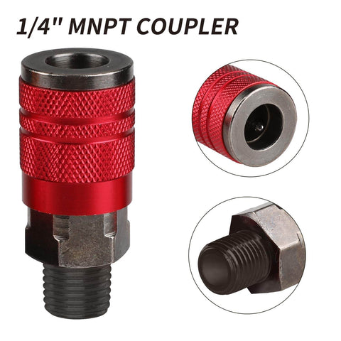 4 Way Straight Air Manifold With 5 Ports Aluminum Inline Pneumatic Splitter For Pros And DIYers, Quick Connect Socket feature
