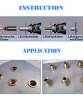 Flat Head Rivet Nut Set 100 Pcs Five Sixteenth Inch 18 UNC Zinc Plated Carbon Steel Rivet Nuts installation instructions