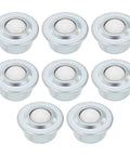 8 pack of 5/8 Inch Roller Ball Transfer Bearings, Nylon and Carbon Steel, for conveyors, furniture, tables, workbenches, smooth 360 rotation