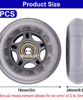Inline Skate Wheels with Bearings, 3 Inch Roller Blade Wheels 76mm Outdoor and Indoor Clear Wheel for Office Chairs, Luggage