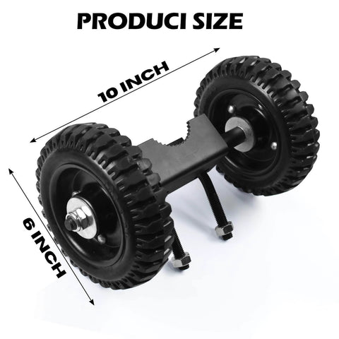 Rolling Gate Hardware Kit for Chain Link Gate Sliding Gate Hardware: close-up of 6-inch heavy-duty wheel with dimensions