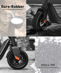 9.5 x 2.50 Off-Road Tire 9.5 Inch Tubeless Tire for KQI3 Electric Scooter showing rubber material and anti-skid design
