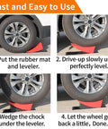 Installation steps for RV Leveling Blocks Kit for Dual Axle Travel Trailer With Ramp Chocks Rubber Mats Bubble Level and Carry Bag