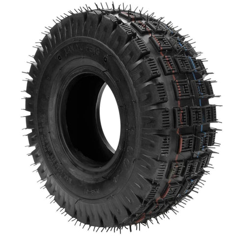 Knobby tread tire for 3.00-4 260 x 85 10x3 9x3.50-4 Tires Knobby Tread+Tube with TR87 Bent Angled Valve Stem Replacement