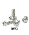 ✝️ SFBS-M5-16 NBK Socket Button Head Cap Screws - Flange 20-Pack - Made in Japan, screws displayed on white background