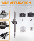Wide application of SFU1605 Ball Screw Set 1000mm with Metal Ball Nut and BK BF12 End Supports in CNC machines and automation systems