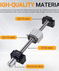 SFU1605 Ball Screw Set 1000mm with Metal Ball Nut, BK BF12 End Supports and Coupler, 16mm Diameter, 5mm Lead, CF54 Steel