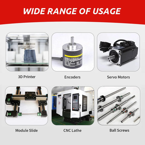 Wide range of usage for Plum 10mm To 15mm Flexible Shaft Coupling in 3D printers, encoders, servo motors, CNC lathes, and more.