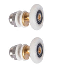 25mm Shower Door Rollers Ultra-Quiet Replacement Wheels with copper shaft, stainless steel and nylon build, side view