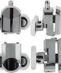 Shower door rollers RV replacement set with 10 pcs zinc alloy wheels, 23mm diameter rollers, anti collision block, multiple angles