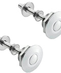 Quick release latch license plate lock clip kit, 1.25 inch aluminum alloy hood pins with button release, 2 pack silver