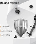 6.6 FT Double Door Sliding Barn Door Hardware Track Kit safety features with anti-jump, anti-swing, and anti-falling components.