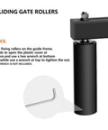 Adjustable Sliding Gate Guide Roller 6 Inch Dual Hard Nylon Rollers Heavy Duty Steel Bracket with installation instructions