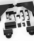 Sliding Gate Hardware Kit with latch, heavy duty components for wooden fence, deck gate outdoor, pet or driveway installation.