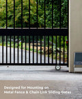6" Heavy Duty Sliding Gate Wheel for Metal Tube, 600 lb Capacity Chain Link Fence Undermount Rolling Carrier in use