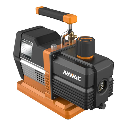 Pro Grade Smart Vacuum Pump For HVAC Evacuation With Real Time Micron Sensing And Built In Digital Gauge NAVAC NRP8Di