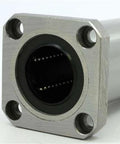 Close-up of ✝️ SMSK50W 50mm Slide Bush Bushings Motion Linear Bearing showing mounting holes and smooth surface.