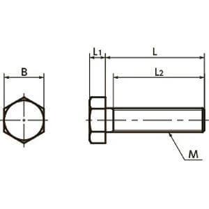 Technical diagram of SPA-M8-50-H RENY Hex Head Screws Plastic - NBK made in Japa, showing dimensions for automation systems.