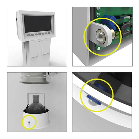 2x3mm Ball Plunger Set with 304 Stainless Steel Spring Loaded Ball Detent Plungers, shown installed in mechanical equipment for precise positioning.