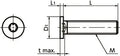 Technical drawing of SSTS-M2-5 NBK Hexalobular Socket Head Cap Screws - Low Profile - Made in Japan for smooth motion and alignment.