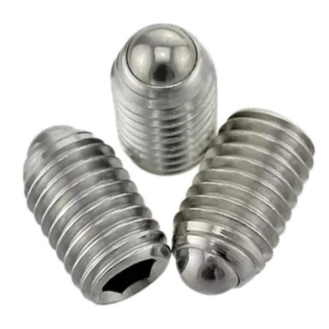Stainless Steel M4 X 16mm Hex Socket Spring Ball Point Grub Screws 20 Pieces With 0.8mm Pitch And 16mm Thread Length for precision use.