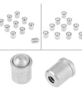 304 Stainless Steel Push Fit Ball Spring Plunger Set, 6x7mm Precision Ball Detent Plungers, 10pcs Tool Kit, displayed in rows and close-up.