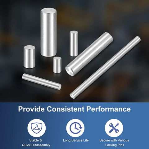 Set of 40 M3 x 8mm 304 stainless steel dowel pins, cylindrical shelf support pins for furniture installation.