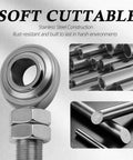 Stainless steel 3/4 Heim Joint Steering Shaft Kit with Right Hand Thread, dual nuts, and rod end bearing for steering and suspension