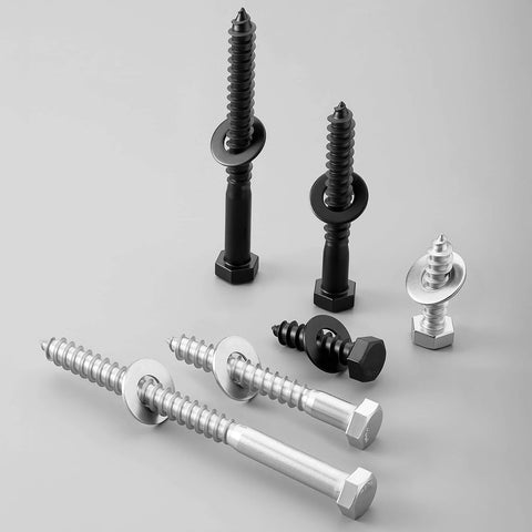 23 Sets 5/16 x 1-1/4 Hex Head Lag Screws with Flat Washers, 304 Stainless Steel 18-8 Heavy Duty Lag Bolts for Wood Projects