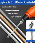 Power drill using 410 Stainless Steel Self Tapping Screws on metal, wood, and PC board with razor-sharp drilling capability.