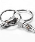 2 Pack Stainless Steel Spring Plunger with Pull Ring, 1/4-20 Thread Non-Locking Stubby Hand-Retractable Index Plungers