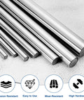 Close-up of multiple 20mm Linear Motion Rods, 2pcs Solid Chrome Plated Steel Shafts 331mm Length for CNC, 3D Printer, DIY Projects, on display
