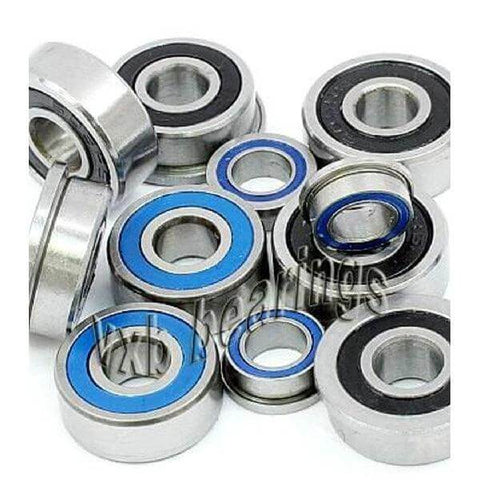 Set of sealed ball bearings for Tamiya Frog with blue and black seals, corrosion-resistant chrome steel, VXB brand