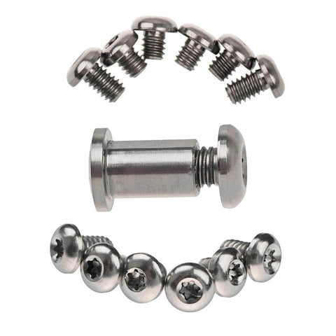✝️ 26Pcs Titanium Alloy Torx Screw Set Compatible with Benchmade 535 BUGOUT Knife(Titanium), showing screws and fasteners.