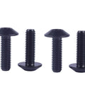 ✝️ VAMUOEFL Titanium Bolt M5 M6x12 15 20mm Button Torx Head T25 30 Screw for Bicycle Motorcycle 4Pcs (Black, M6x12mm)