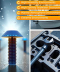 6 pcs titanium M5x15 umbrella head Torx bolts for bike motorcycle marine use with marine environment illustrations