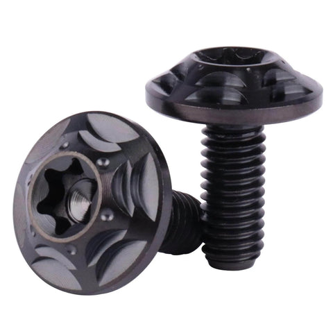 ✝️ UHDFBDHF Titanium Bolt M6 Torx Head T40 Screws for Bicycle, Motorcycle, Car, 10/15/20mm, Pack of 4 (Black, M6x15mm) close-up view