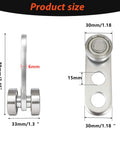 Dimensions of 2 Wheel Silent Trolley Assembly Rollers for 1-5/8 Inch Strut Channels with Deep Groove Bearings, Galvanized Steel