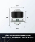 Trolley Roller Wheels Limit Stop Assembly for Unistrut Strut Channel 1-5/8 Inch Wide