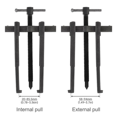 Two Jaws Bearing Puller/Remover, Adjustable Two Jaw Puller Tool for internal and external pulls, carbon steel design, 8 inch