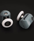 Upper Shower Door Rollers Set of 4 Single Wheel Runners for Sliding Glass Doors Designed for 5mm and 6mm Glass with Stainless Steel Nylon