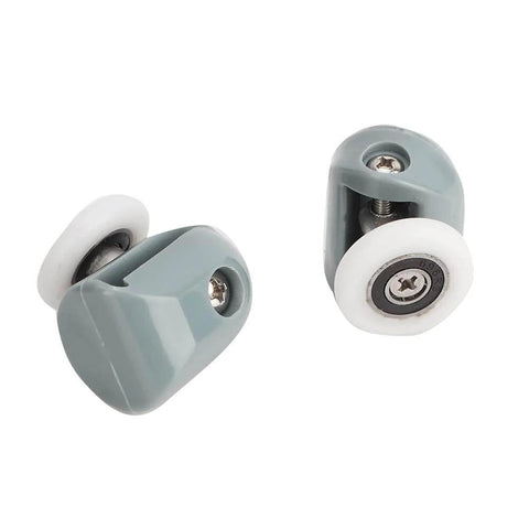 Upper Shower Door Rollers Set of 4 Single Wheel Runners for Sliding Glass Doors Designed for 5mm and 6mm Glass with Stainless Steel Nylon