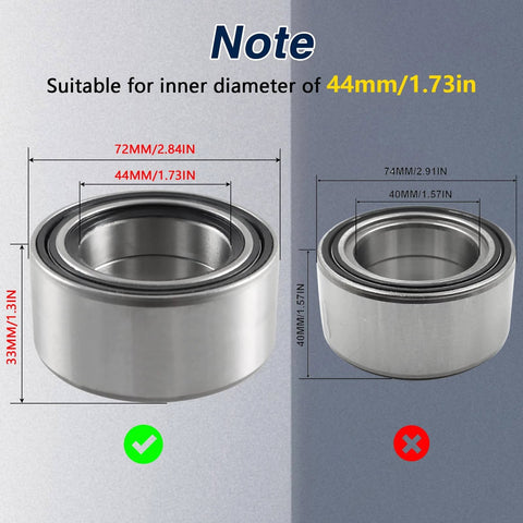 44mm replacement wheel bearing for Upgraded Front/Rear Wheel Bearing Install and Removal Press Tool Kit Compatible with Polaris Sportsman