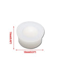 6 Pcs White Nylon Universal Ball Transfer Bearings Mini Roller Ball Units for Tables Conveyors Furniture with Smooth 360 Degree Movement, close-up with dimensions